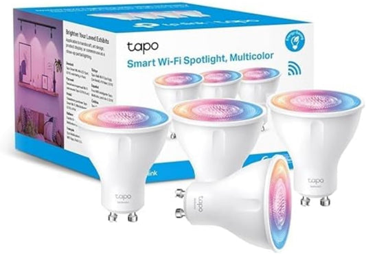 Tapo TP-Link Smart Wi-Fi Spotlight, Multicolour, Tunable White - GU10, 3.7W, No Hub Required, Compatible with Alexa and Google Home, Remote Control, Energy Class A+ (Tapo L630(4-Pack)) | AU Version |