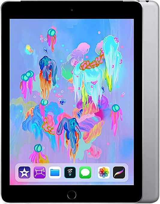 Apple iPad 9.7 6th Gen 128GB Wi-Fi Only Grey (Renewed)