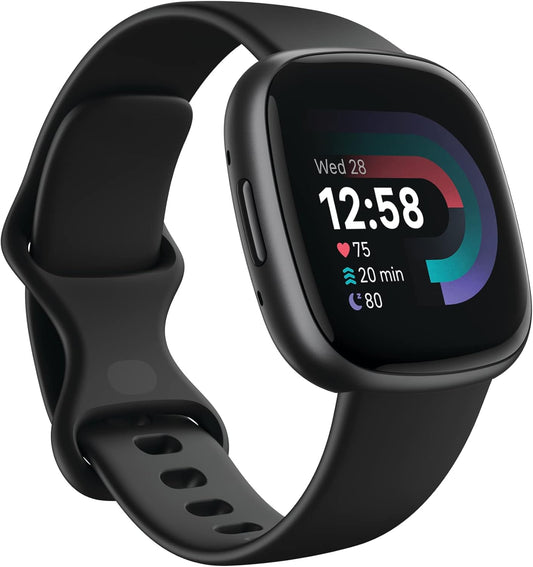 Fitbit Versa 4 Fitness Smartwatch with Built-in GPS and up to 6 Days Battery Life - Compatible with Android and iOS, Black