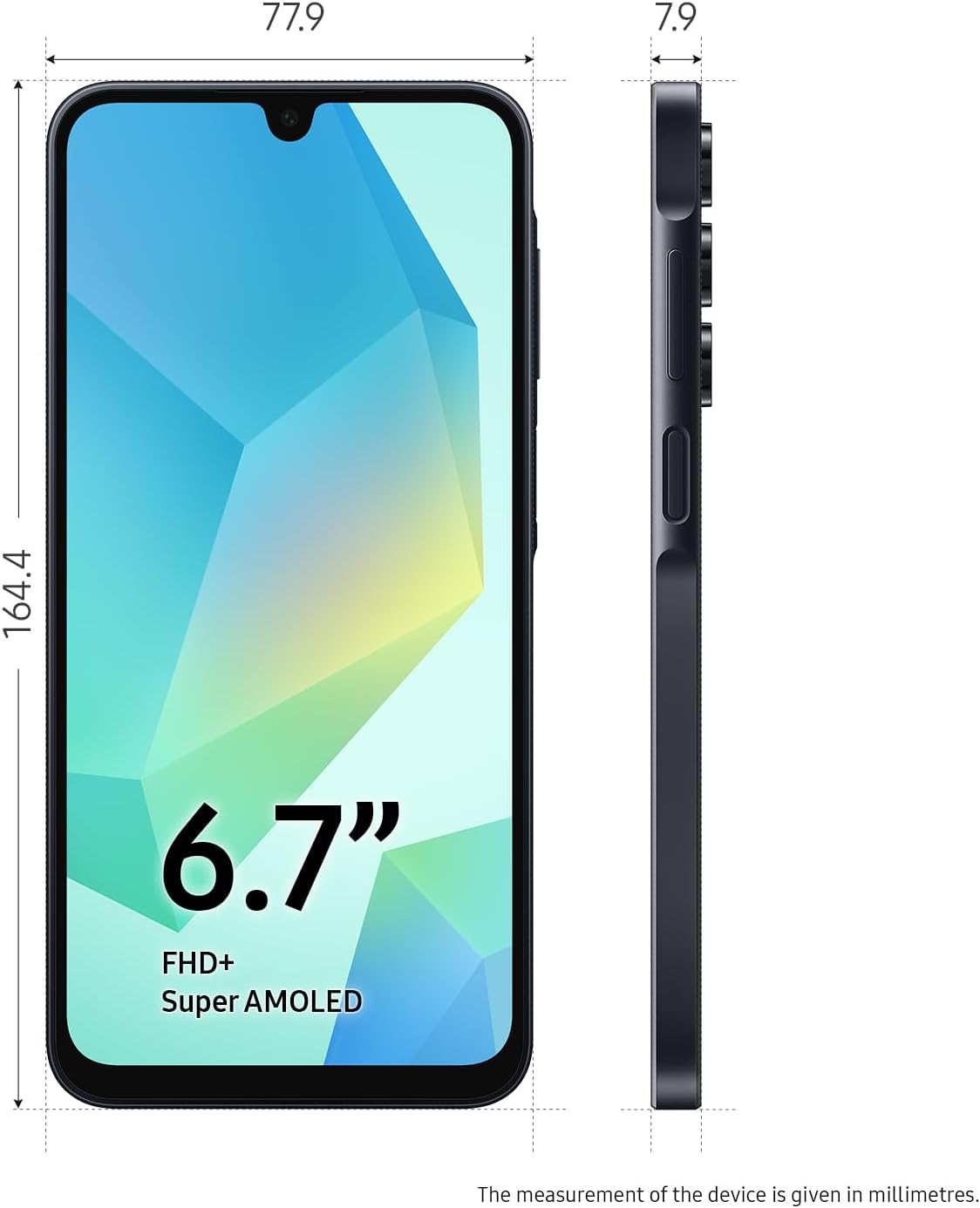 Samsung Galaxy A16 [AU Version] 4G A Series Mobile Phone, 128GB Storage, 6.7'' Display, Strong Durability, Slim Design, Super Fast Charging, Black