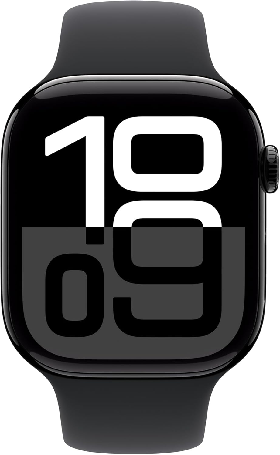 Apple Watch Series 10 [GPS, 46mm] Jet Black Aluminium Case with Black Sport Band - [S/M]