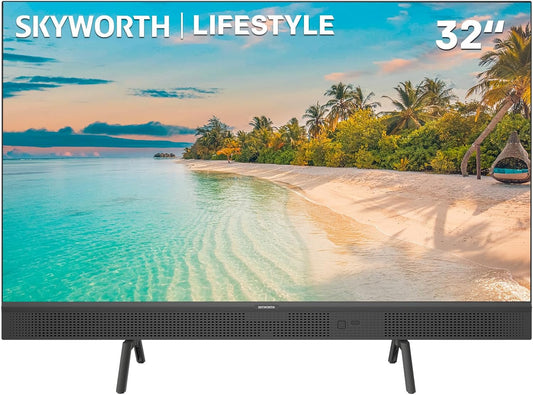 SKYWORTH Music TV,32-inch,Smart Google TV, Easy Carry Handle,3kg Light Weight,DBX-TV Sound System,Dolby Audio,HDR 10,Remote Voice Control,Find-My Remote