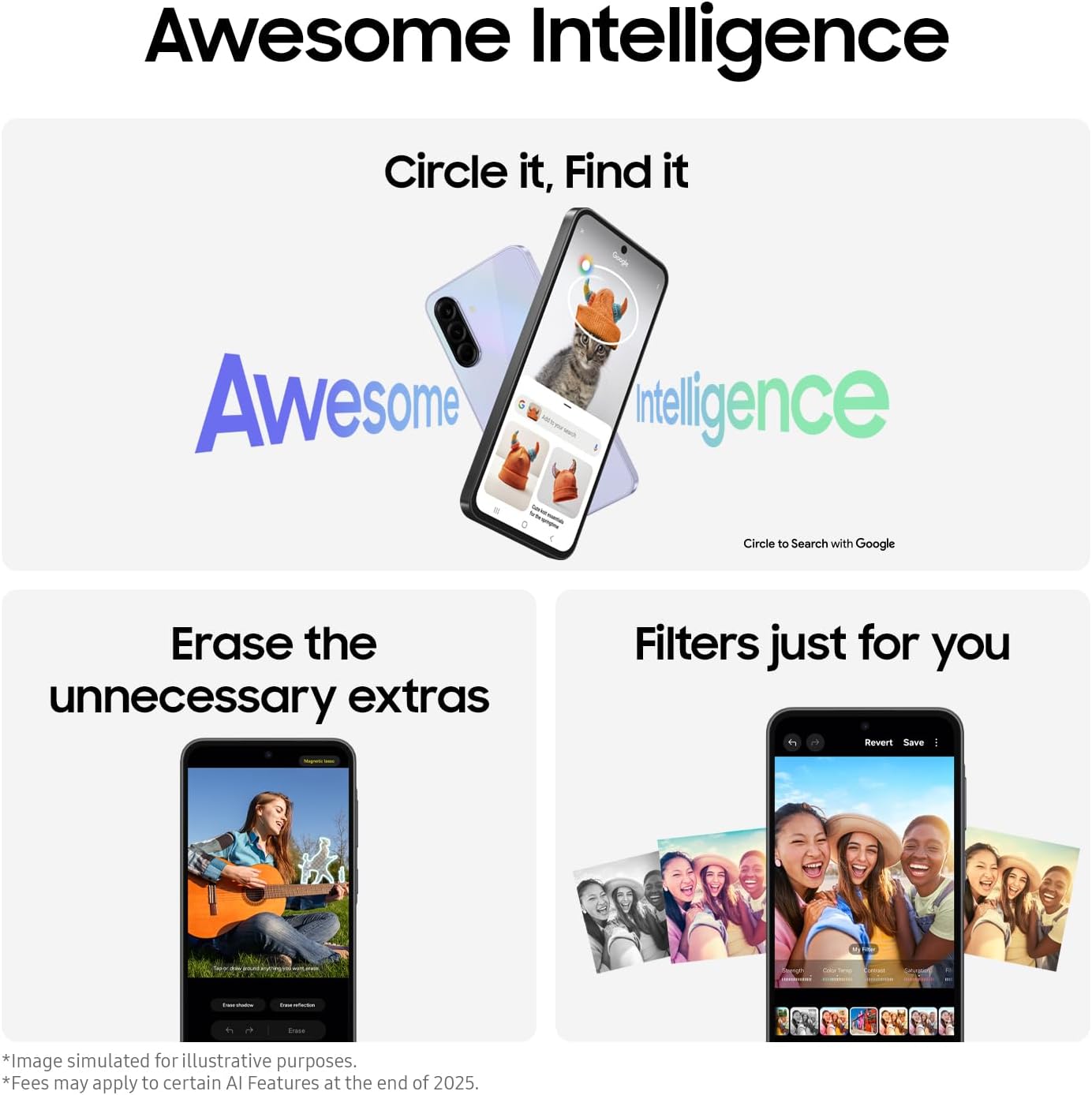 Samsung Galaxy A36 [AU Version] 5G A Series Mobile Phone, Awesome Intelligence, 128GB Storage, 6.7'' Display, Long Battery Life, Super Fast Charging, Black