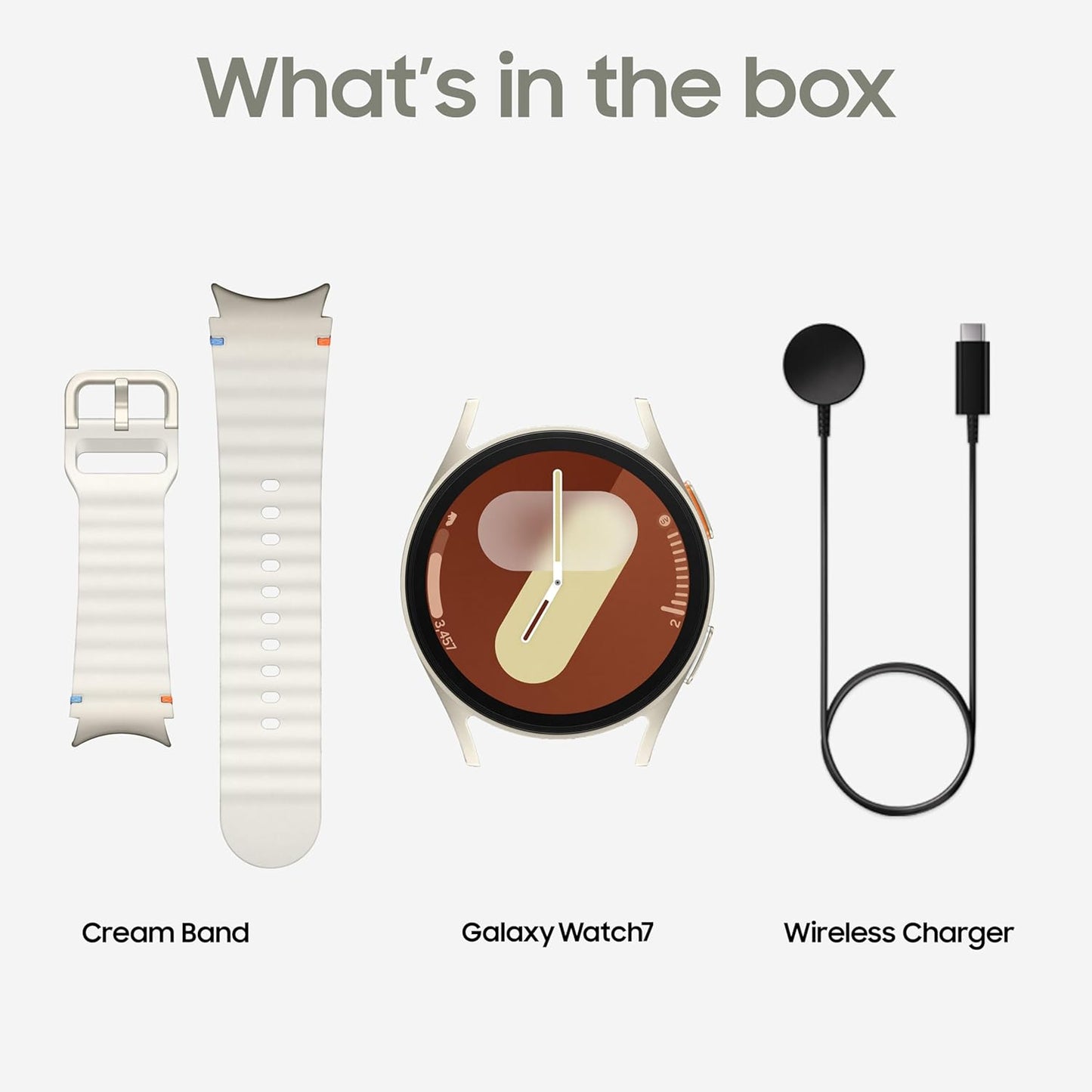 Samsung Galaxy Watch7 with Galaxy AI, BT Calling, Track Your Energy Score, Advanced Bio-Active Sensors, 40mm (Cream, Bluetooth)