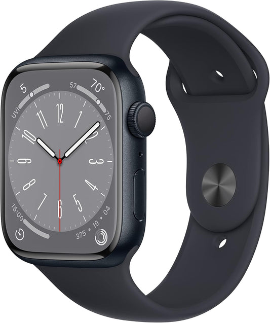 Apple Watch Series 8 [GPS, 45mm] Midnight Aluminium Case with Midnight Sport Band - [Regular]
