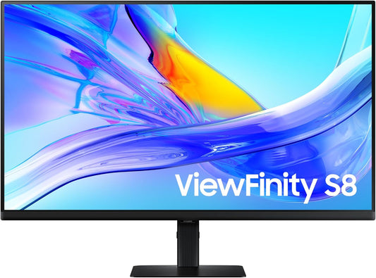 Samsung S80UD, 27-inch Professional Monitor, 3840x2160, HDMI 2.0/DP 1.2/USB-C/USB Hub, Height Adjustable Stand, Nvidia G-sync compatible