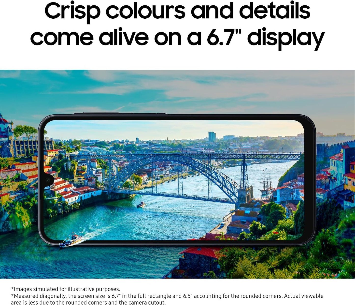 Samsung Galaxy A16 [AU Version] 4G A Series Mobile Phone, 128GB Storage, 6.7'' Display, Strong Durability, Slim Design, Super Fast Charging, Black